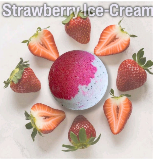 Strawberry Ice-cream Bath Bomb